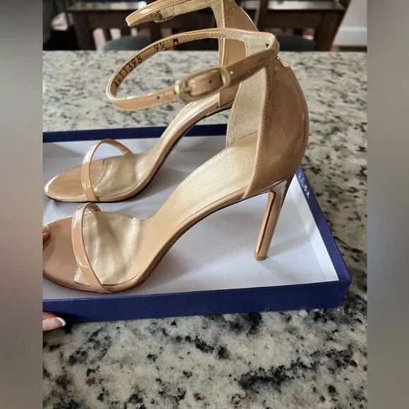 Stuart Weitzman Nudistsong High Heel Sandal; 9.5 nude - Picture 4 of 5